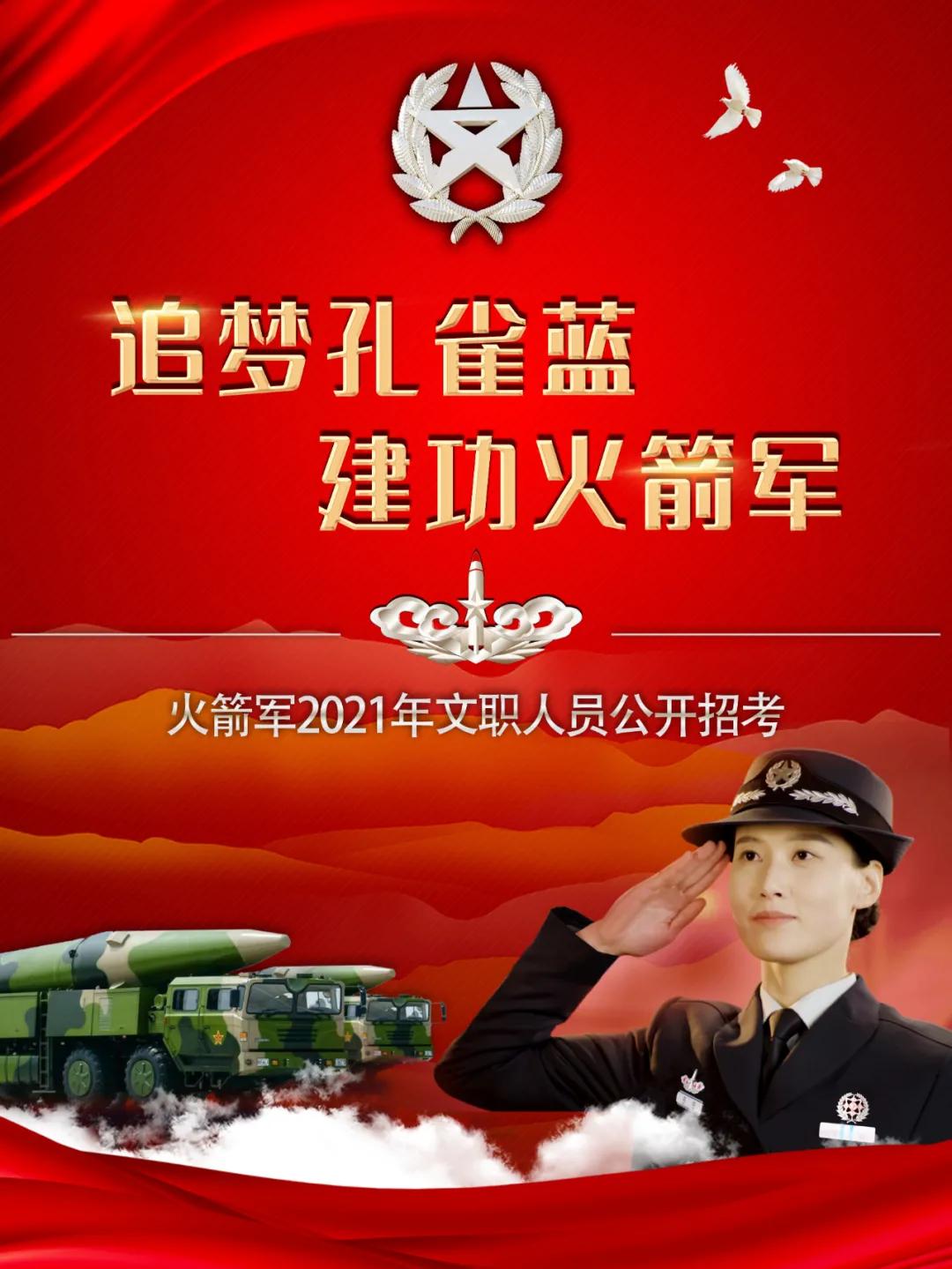 2021火箭军招文职人员详情,火箭军文职人员招考条件