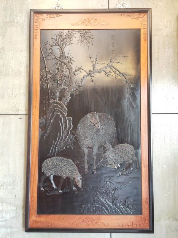 工笔檀雕作品图片,薛爱民红木雕刻技艺