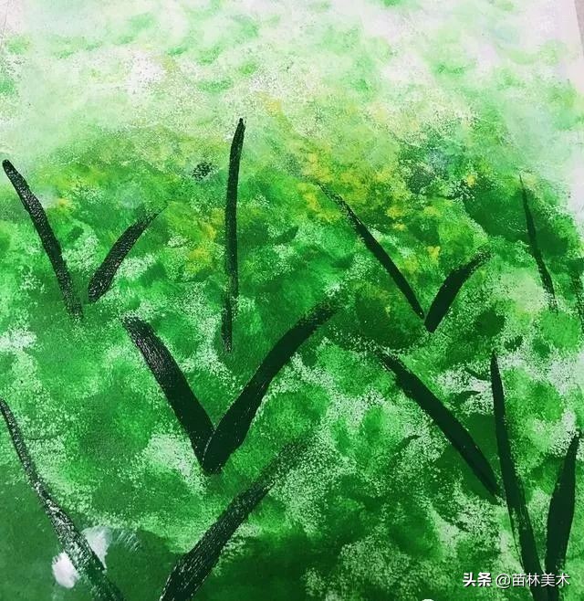 「创意水粉教案」公园里的一抹绿