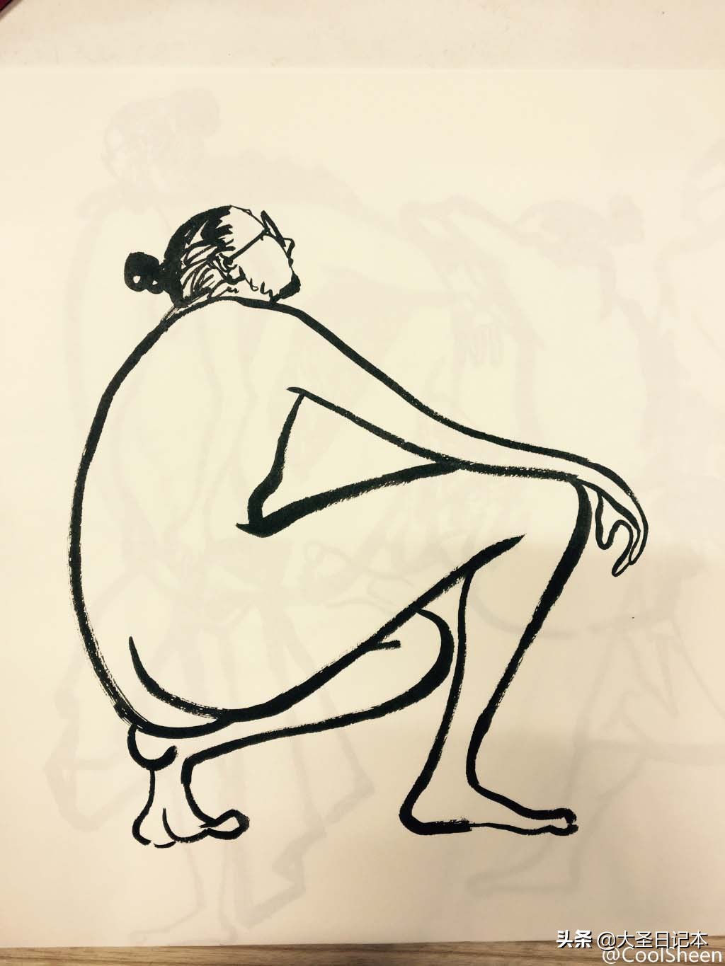 漫画现场临摹,人物写生漫画速写