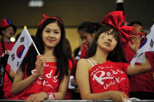 韩国足球红魔啦啦队现场,红魔啦啦队