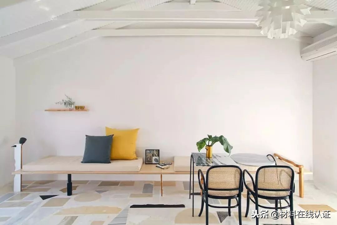 水磨石立体感,水磨石也能装出好效果