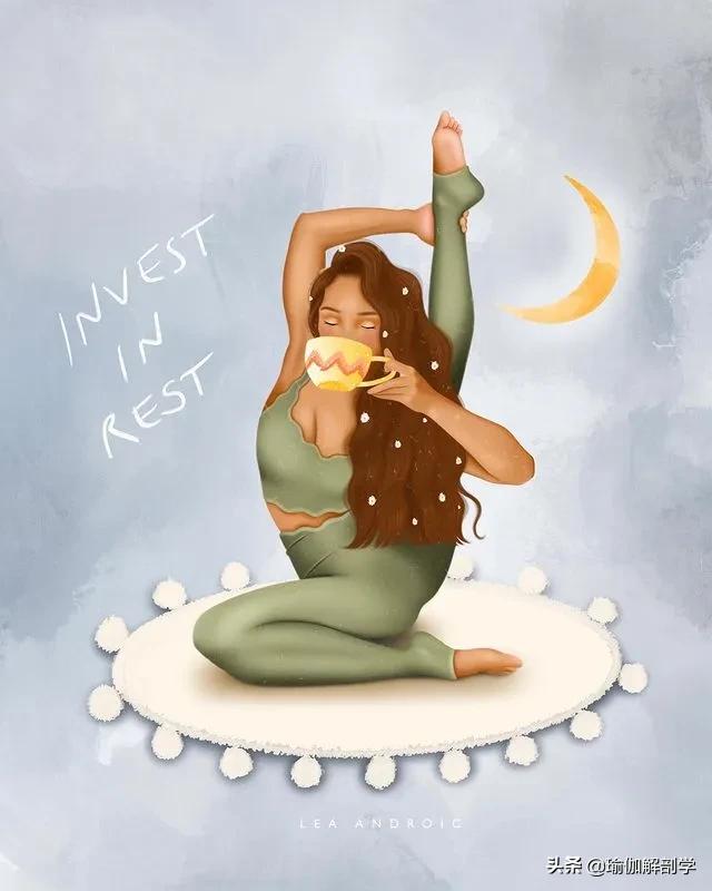 ins瑜伽漫画图片,瑜伽小人唯美漫画