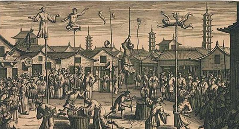 印度通天绳魔术完整版,一根绳子爬到天上魔术