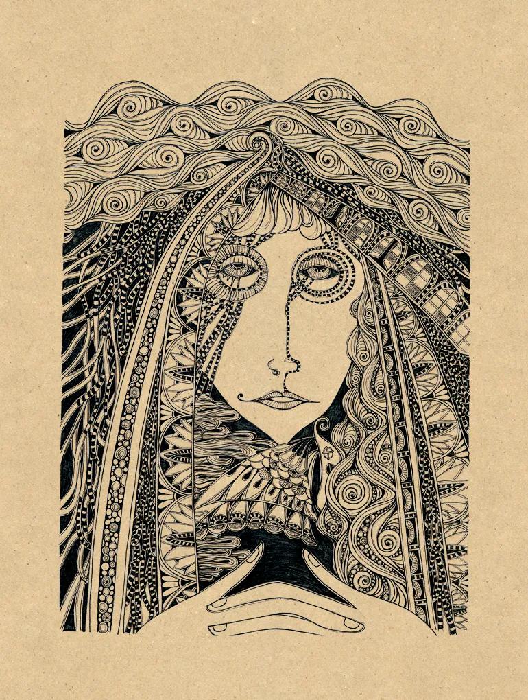 实用的针管笔手绘黑白自创画教程,针管笔绘画完整版