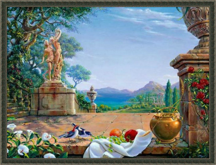 俄罗斯大师唯美风景油画,唯美风景一束花图