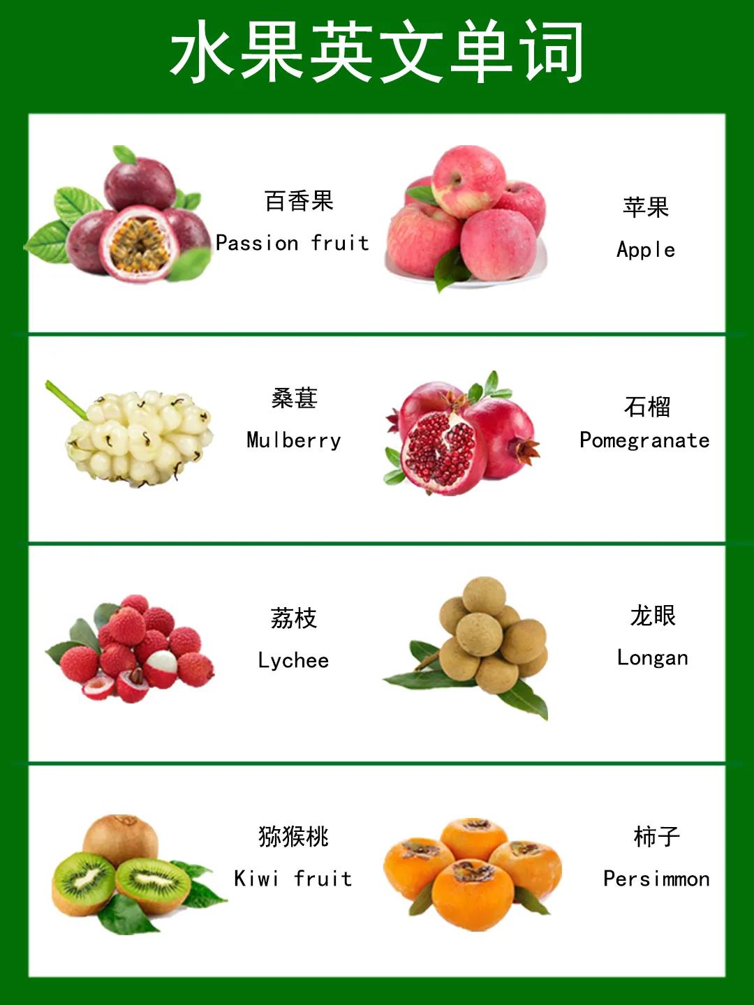 蔬菜和水果的英文单词是什么,各种水果的英文单词加音标怎么念
