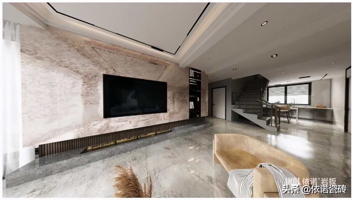 岩板背景墙用哪款岩板好看,德利丰岩板和依诺岩板哪个好