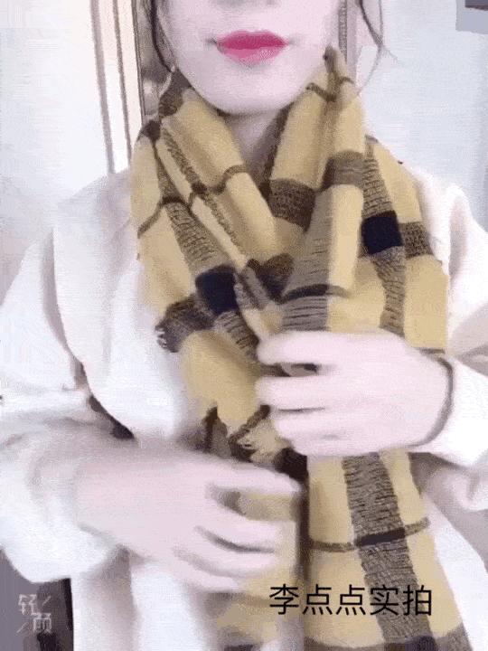 漫画围巾的系法大全,漫画女生围巾系法图片