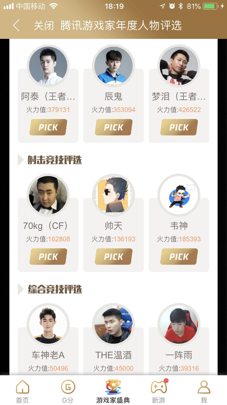 腾讯年度游戏人物评选正在进行中！AG双雄梦泪与70KG强势霸榜