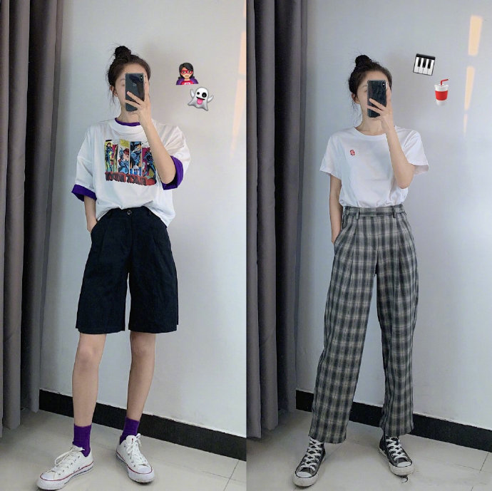 减龄穿搭夏季校园风,时尚减龄穿搭夏天