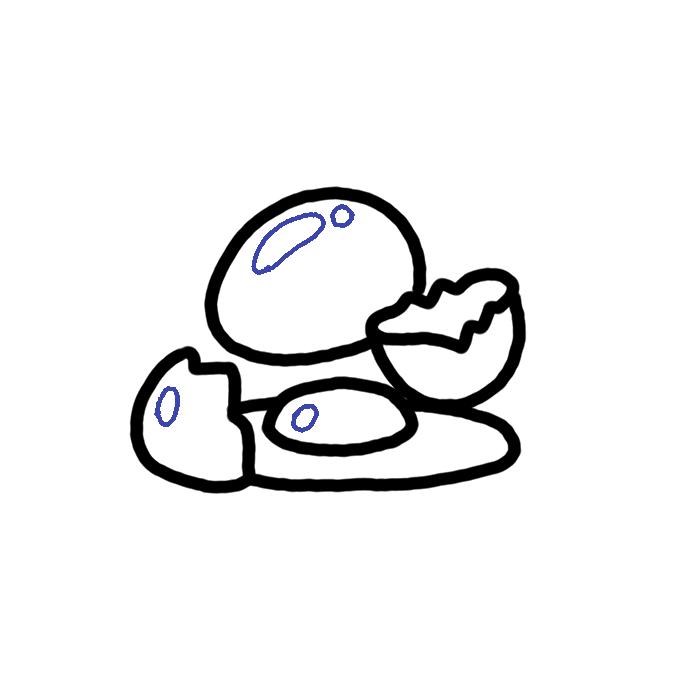 鸡蛋孵出小鸡过程简笔画,简笔画入门教程鸡蛋