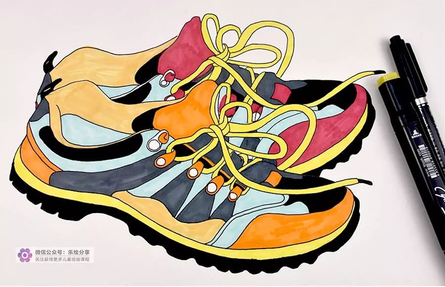 写生鞋子,我设计的鞋子绘画创意