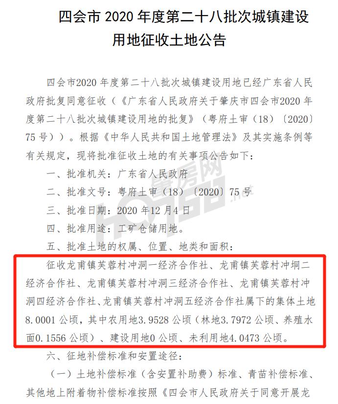 四会市最新拆迁通知,四会征地拆迁规划