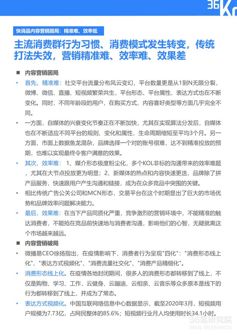 36Kr微播易：2020年快消品行业营销报告