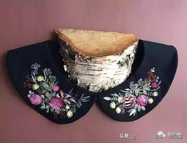 领口刺绣小花朵,刺绣花朵500种图片大全