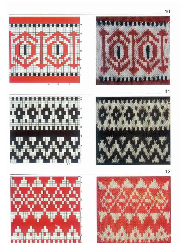 很美的提花毛衣四款附图解,一些漂亮的提花毛衣花样推荐