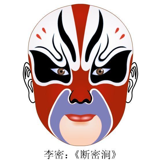 戏曲人物脸谱儿童画,自己创作的戏曲脸谱