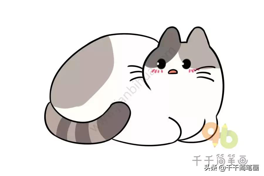 画画教程简单可爱卡通小猫的爪子,可爱小猫画法简单又好看