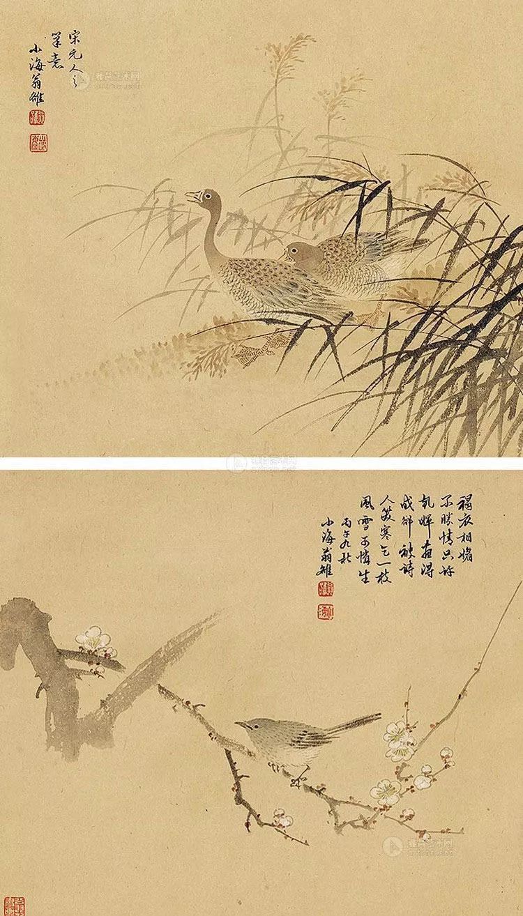 清代花鸟鱼虫画,清代国画名家花鸟鱼虫