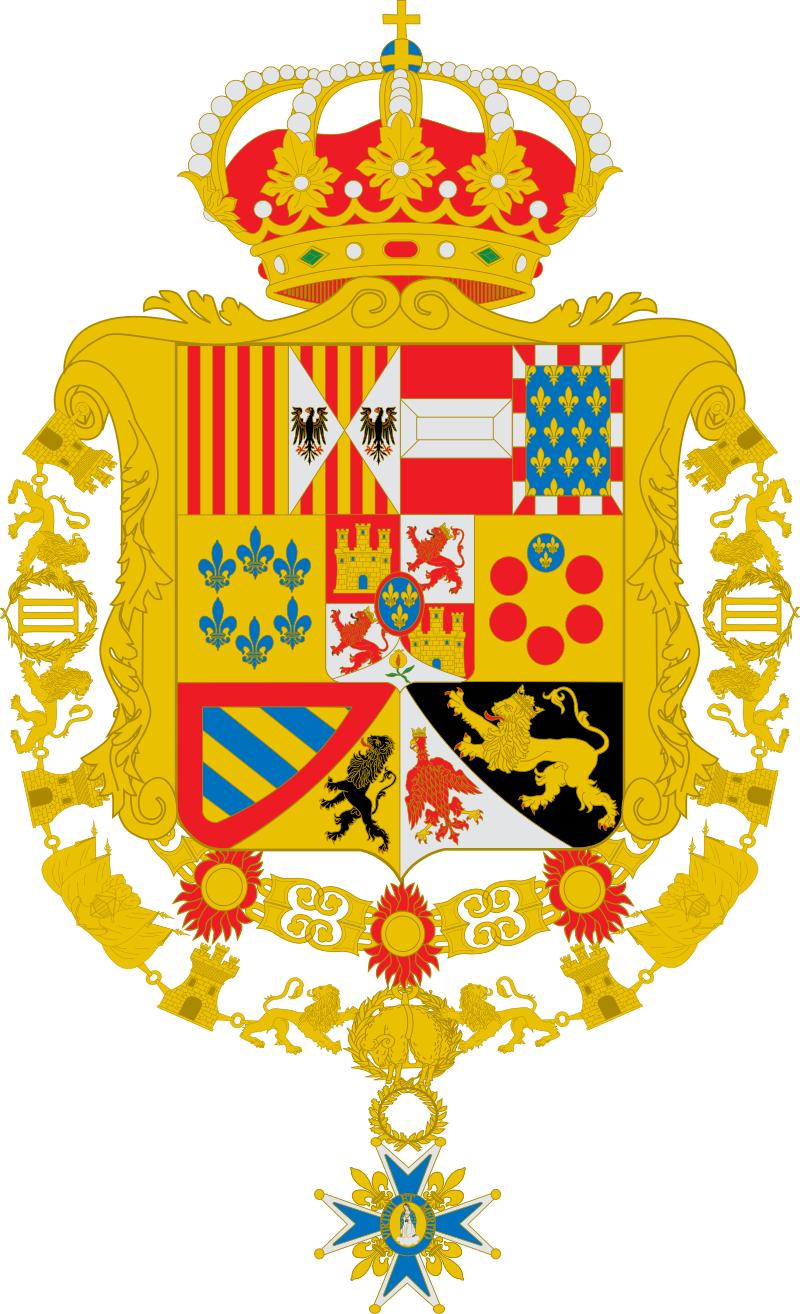 历史上的卢森堡国徽,历史上的西班牙国徽