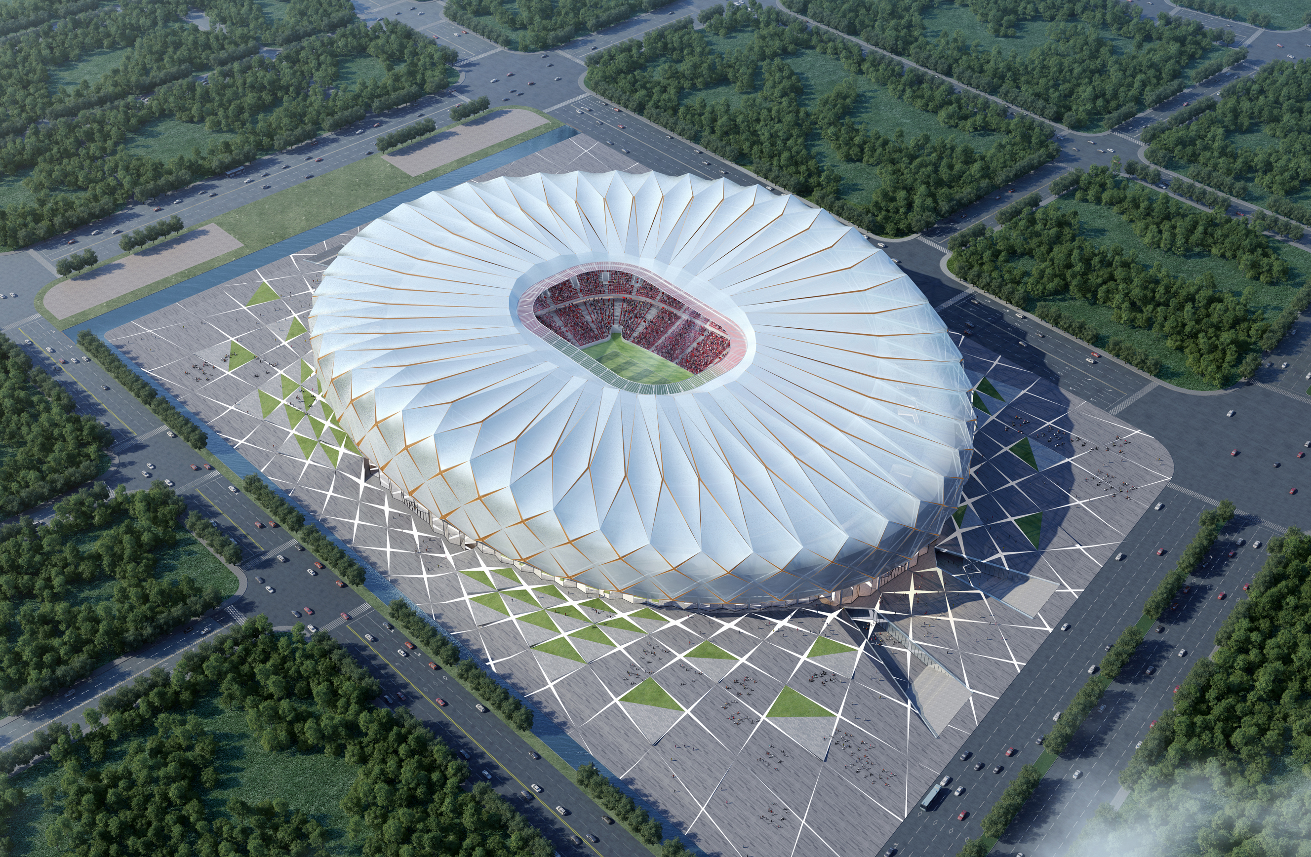 恒大新足球场创意,恒大新球场与世界顶级球场对比