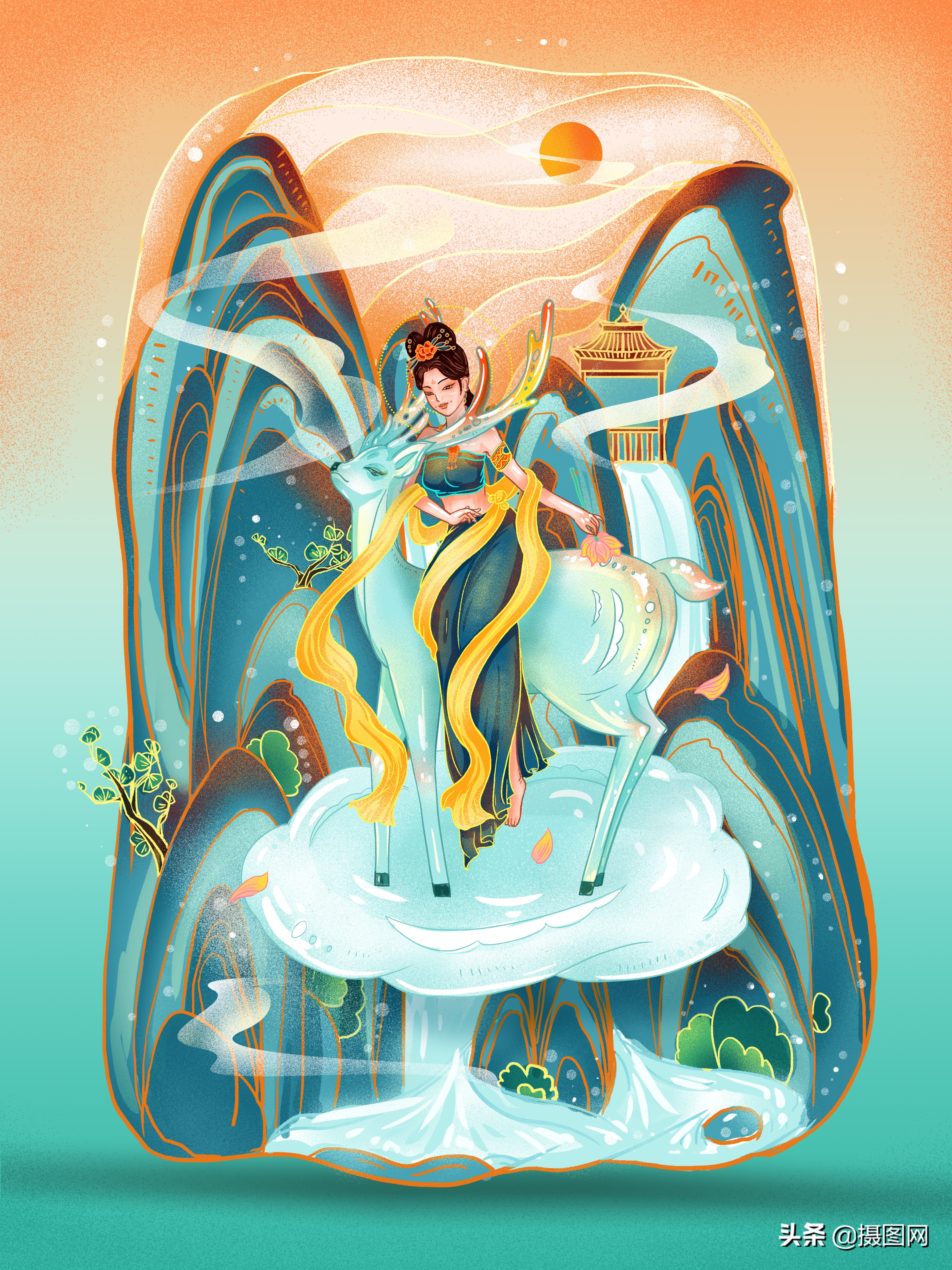 敦煌风图案高清图片,敦煌风海报教程