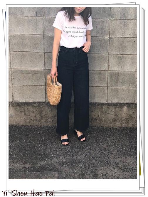 优衣库穿搭夏季女生阔腿裤,优衣库窄版阔腿纯棉女裤