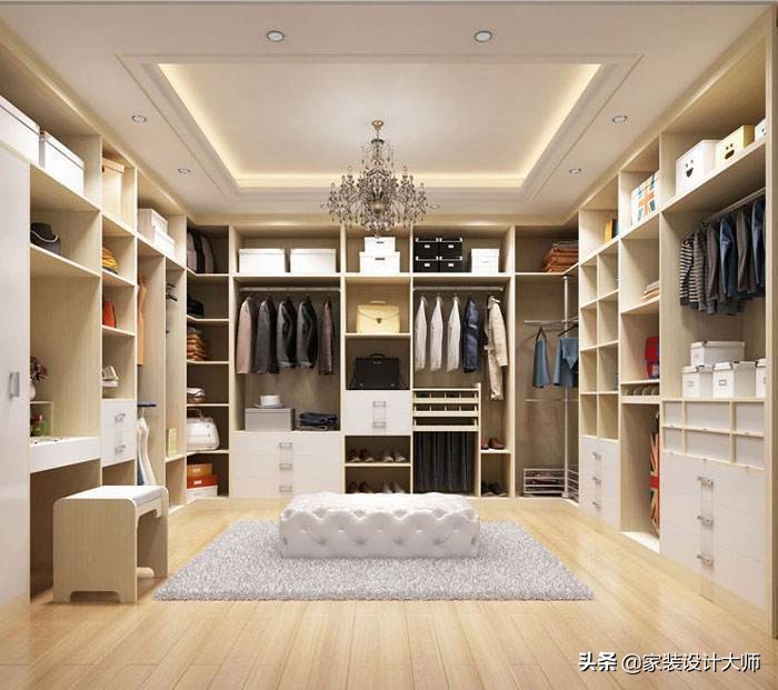 4平米衣帽间最佳布局图,衣帽间U形7开柜门柜体结构图