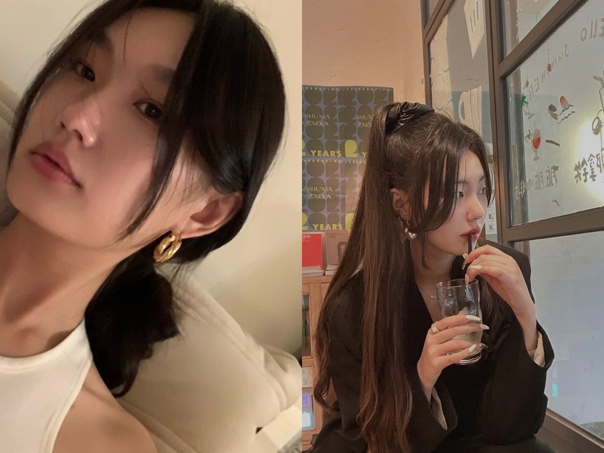 菱形方脸女生适合中分,适合方脸女生的千禧风