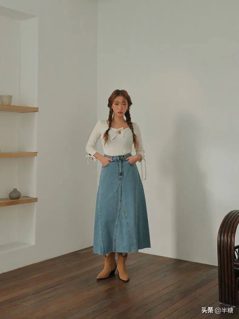 韩剧女主的穿搭连衣裙,韩剧女主穿条纹衬衫