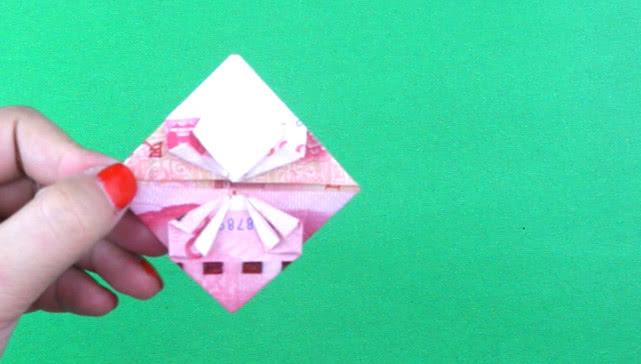 双爱心钱折法情人节,情人节折爱心手工教程