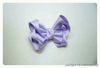 2.5厘米丝带古风蝴蝶结发饰教程,儿童古风丝带蝴蝶结发饰diy教程