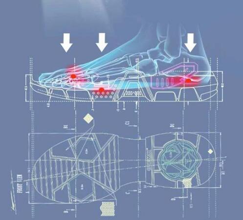 鞋底下有弹簧的鞋子,鞋底有足弓支撑的走路就不累脚吗
