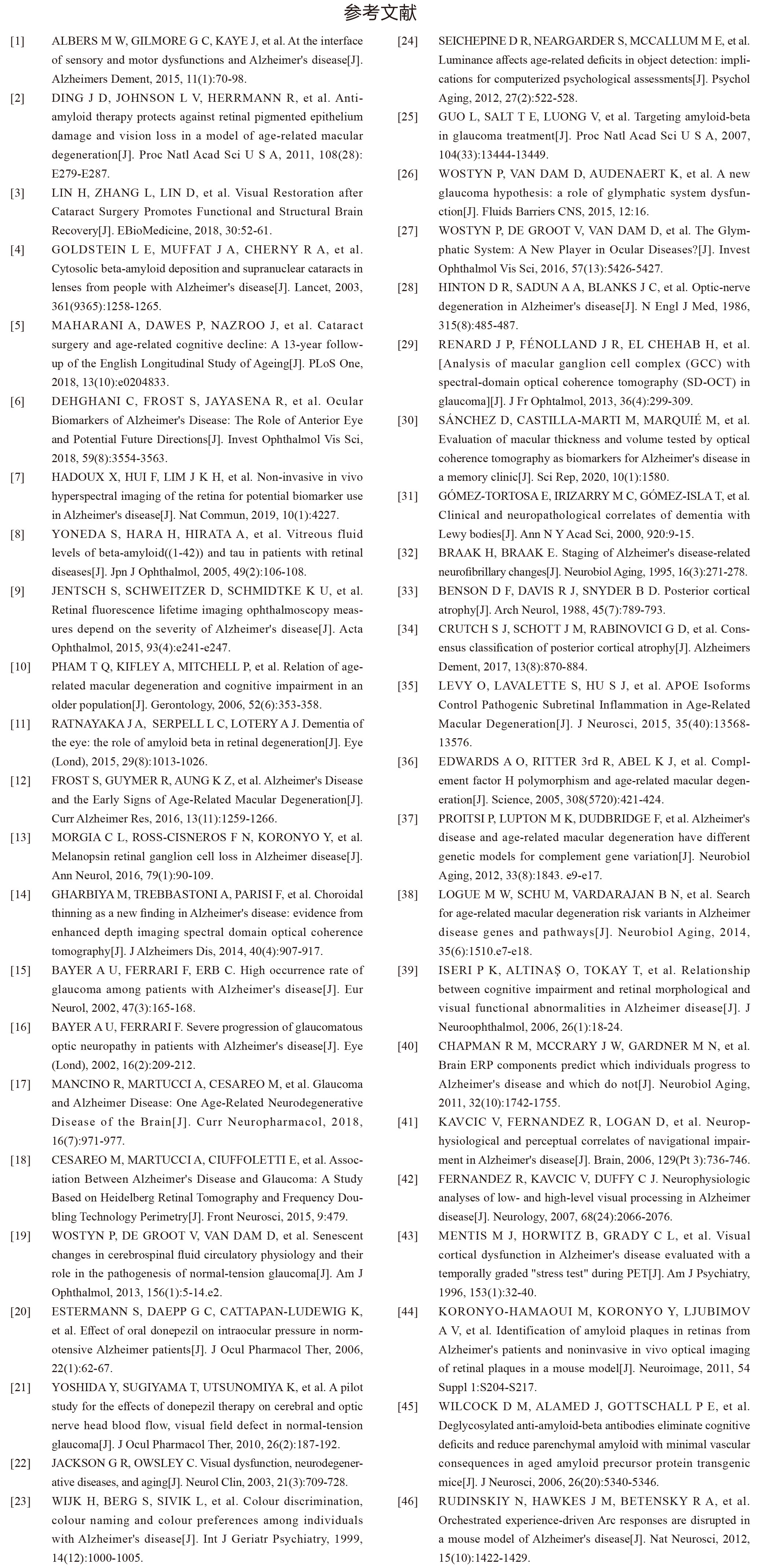视觉出现问题是什么原因,视野变窄阿尔茨海默病