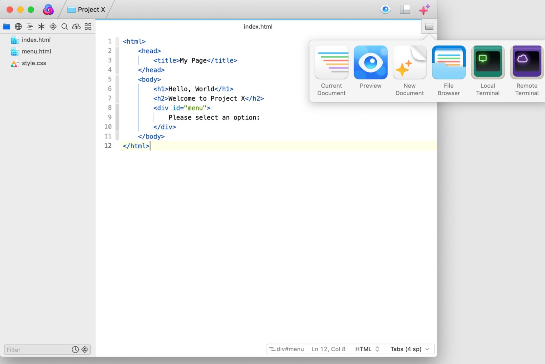 代码编辑器Nova6预览工作流程