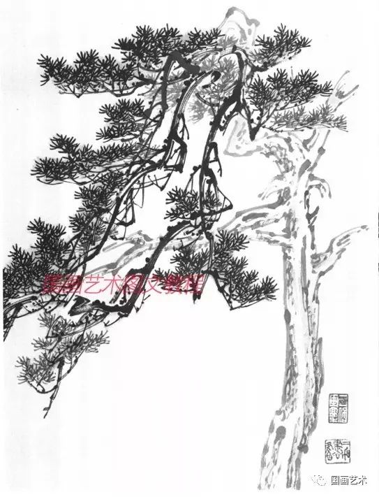 老春山水画基础技法,中国山水画技法教学王岳岗