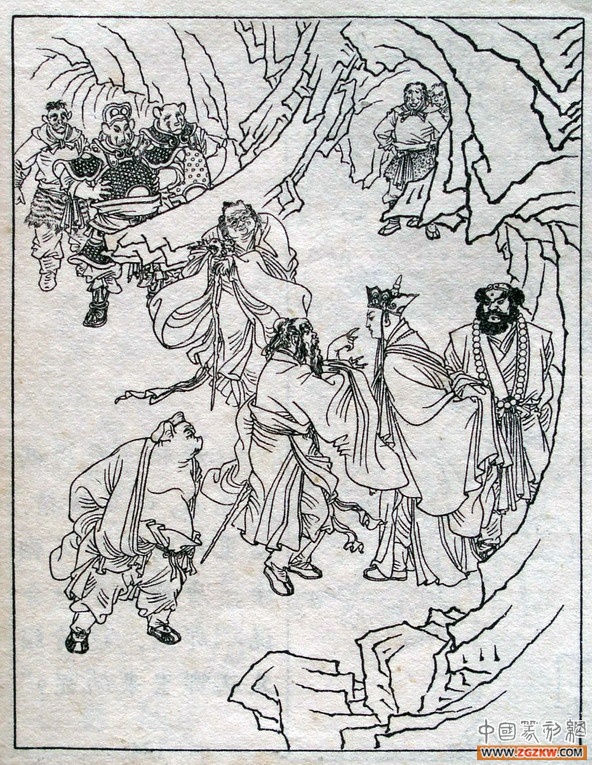 《西游记》之三打白骨精背景图,西游记三打白骨精文字版图文
