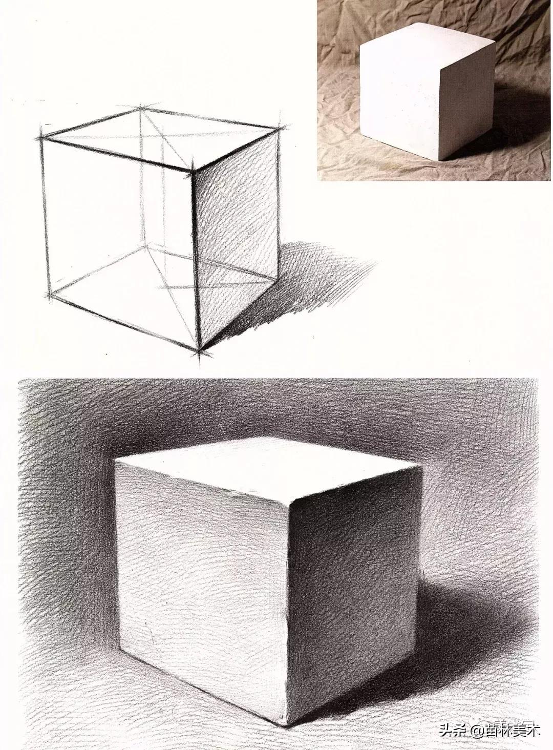 素描简单几何体图片,素描单个几何体大全