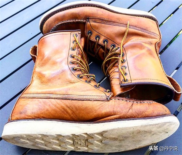红翼877穿久了的样子,红翼工装靴875和877