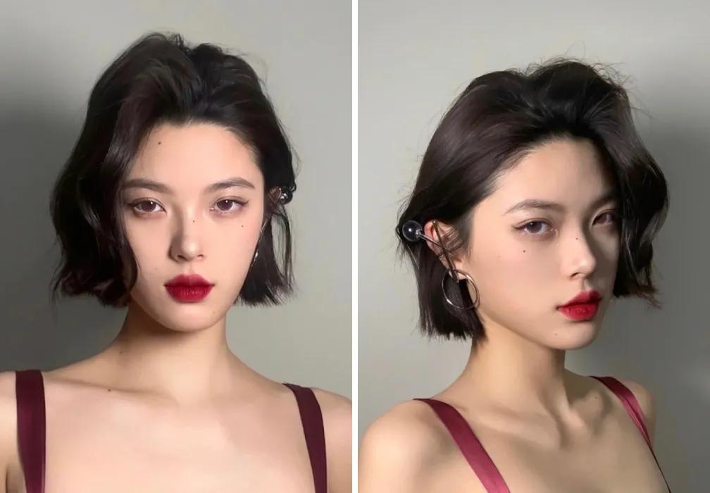 超简单中短发拽姐造型,短发拽姐发型推荐