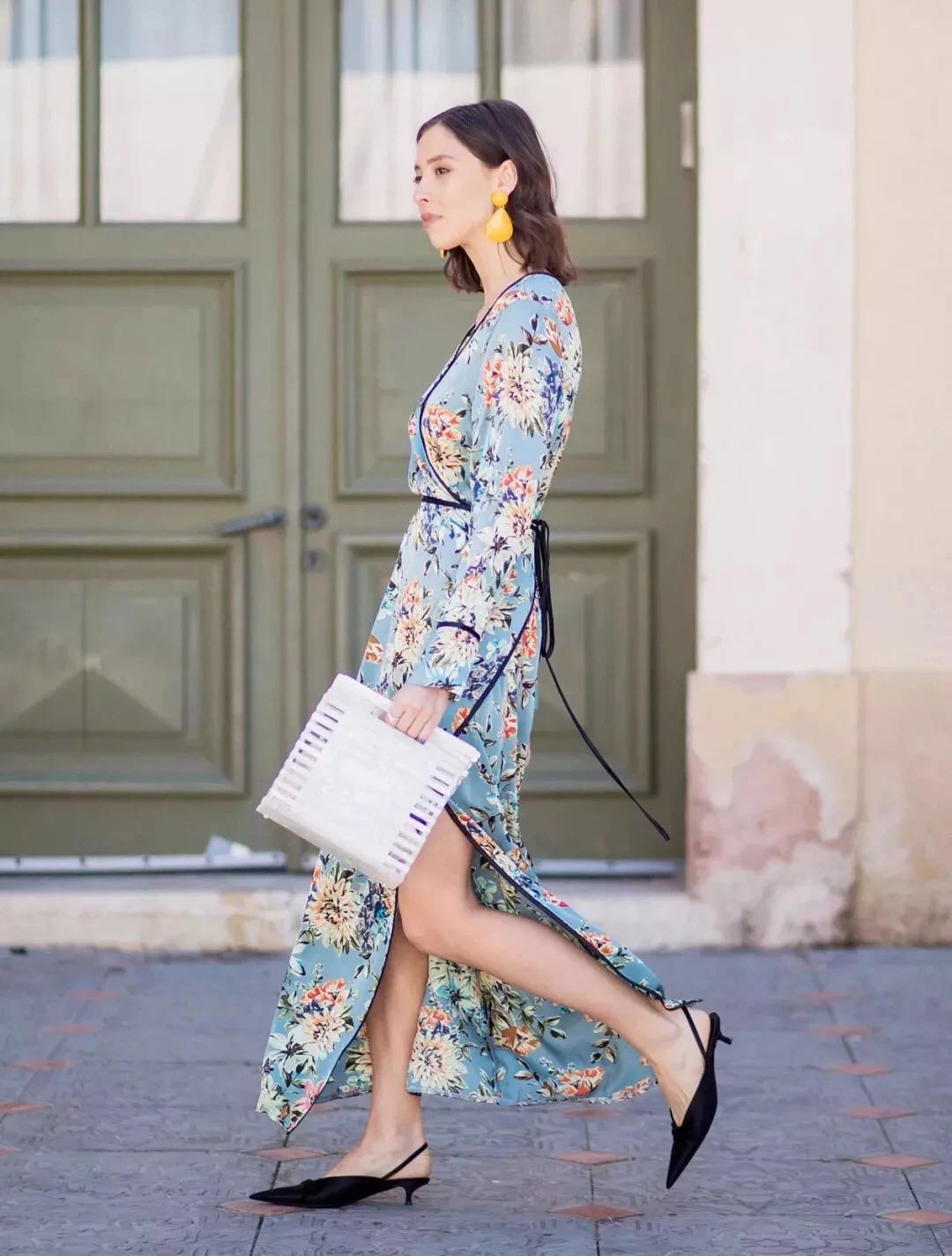 夏天出游穿碎花裙好看吗,春夏出游仙女碎花裙