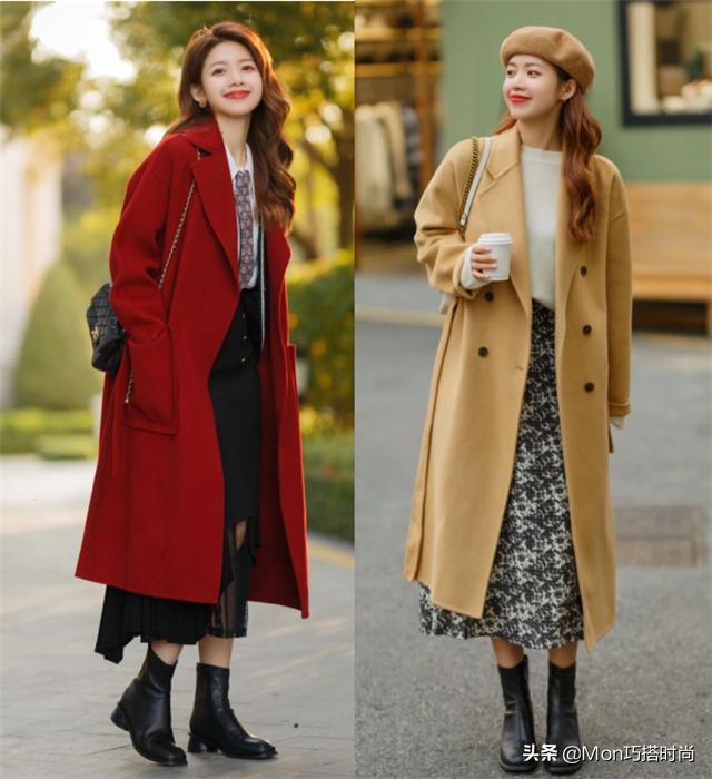 慵懒风毛衣半身长裙穿搭,气质长裙显瘦冬季内搭