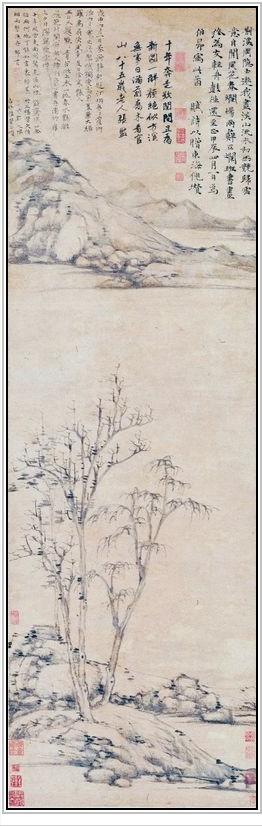 元代画家倪瓒绘画特点,元代倪瓒的代表画作