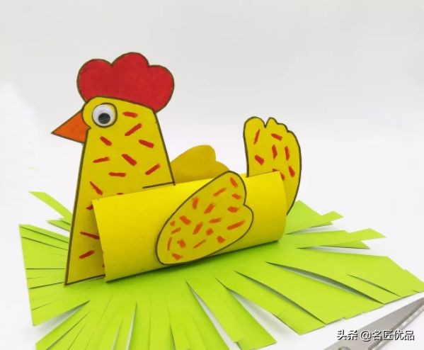儿童创意立体手工母鸡,幼儿园手工制作小鸡简单又漂亮