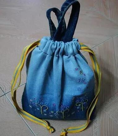 牛仔裤改包包做法大全简单,旧牛仔裤的超实用改造成品