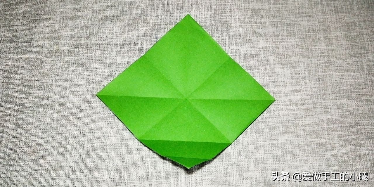 折纸树叶书签制作方法,折纸教程可爱小书签