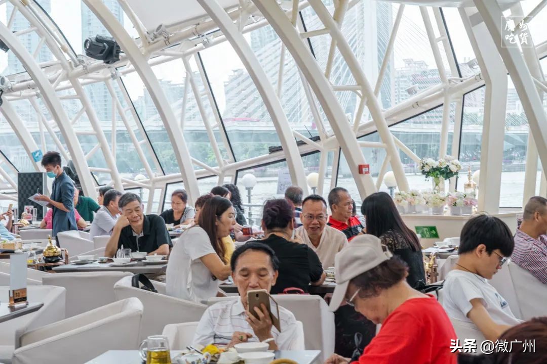广州游船上吃早茶,广州船游珠江早茶