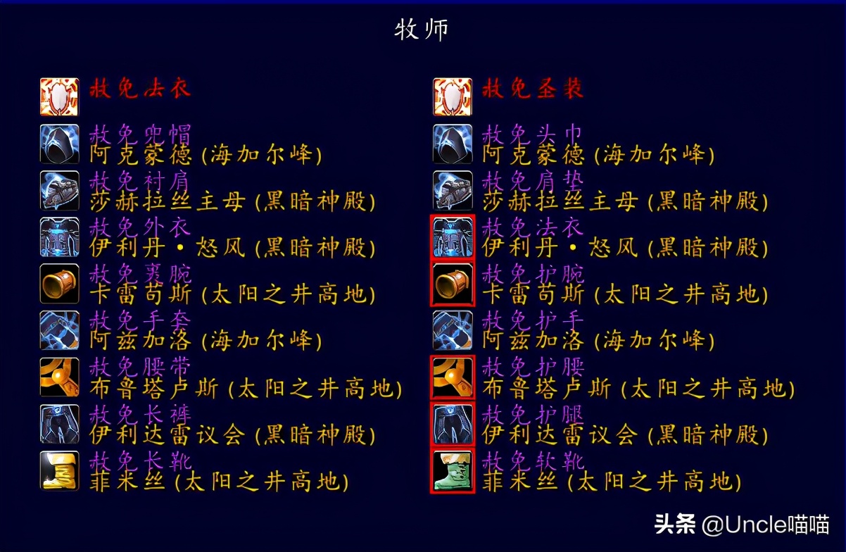 魔兽世界牧师套装外观一览,魔兽世界牧师最好装备