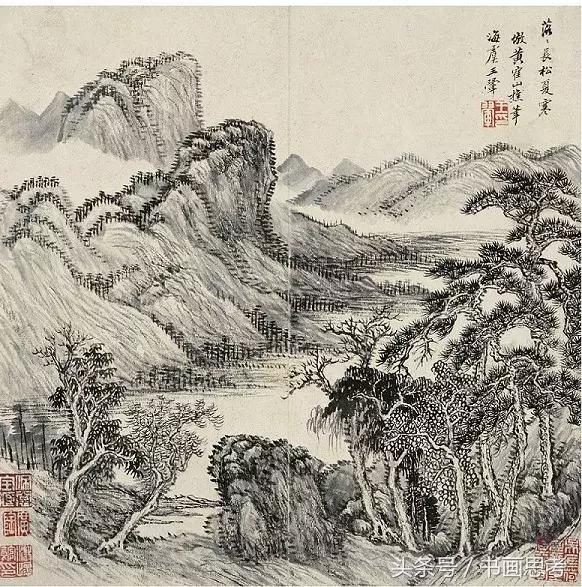 清王翚的山水画,王翚仿古山水册高清图